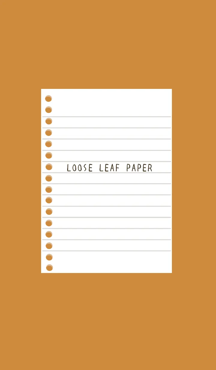 [LINE着せ替え] ルーズリーフの着せかえ/ライトブラウンの画像1