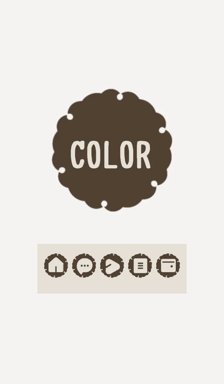 [LINE着せ替え] brown color G03の画像1