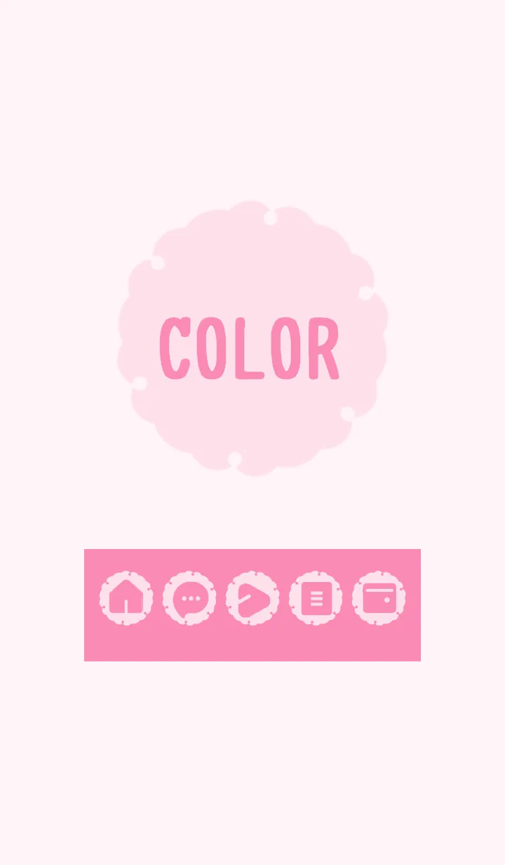 [LINE着せ替え] pink color G01の画像1