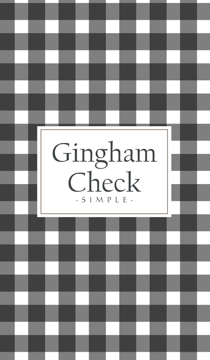 [LINE着せ替え] Gingham Check Black-SIMPLE 11の画像1