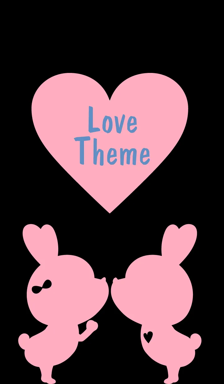 [LINE着せ替え] LOVE THEME Pink and Black 43の画像1