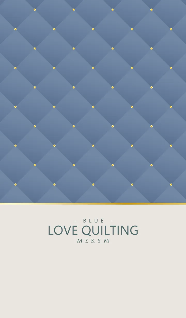 [LINE着せ替え] LOVE QUILTING DUSKY BLUE 10の画像1