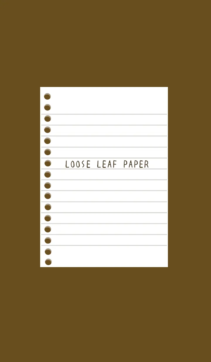 [LINE着せ替え] ルーズリーフ/チョコレートカラーの画像1