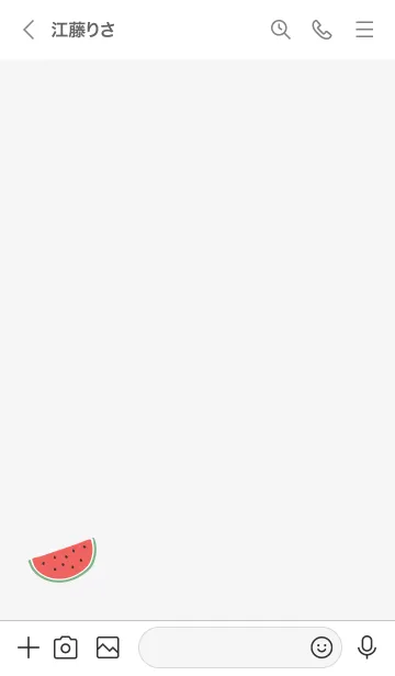 [LINE着せ替え] スイカ 無地の画像3