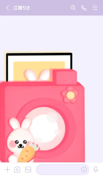 [LINE着せ替え] Love photo Love polaroid 4の画像3