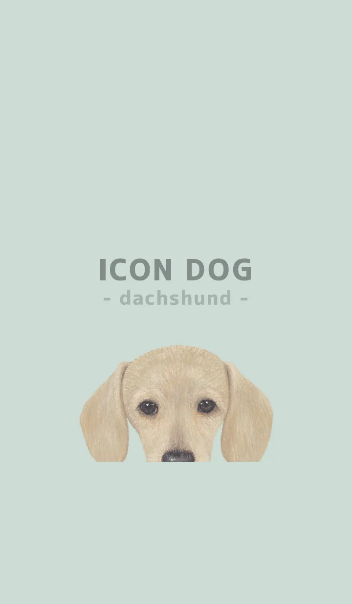 [LINE着せ替え] ICON DOG - ダックスフンド - PASTEL GR/03の画像1