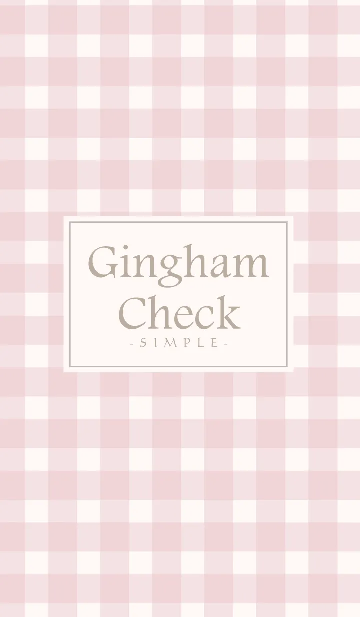 [LINE着せ替え] Gingham Check Natural Pink-SIMPLE 11の画像1