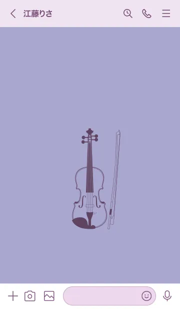 [LINE着せ替え] バイオリン ペールオーキッドの画像3