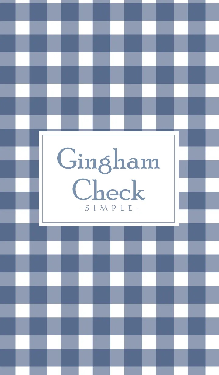 [LINE着せ替え] Gingham Check Navy-SIMPLE 11の画像1