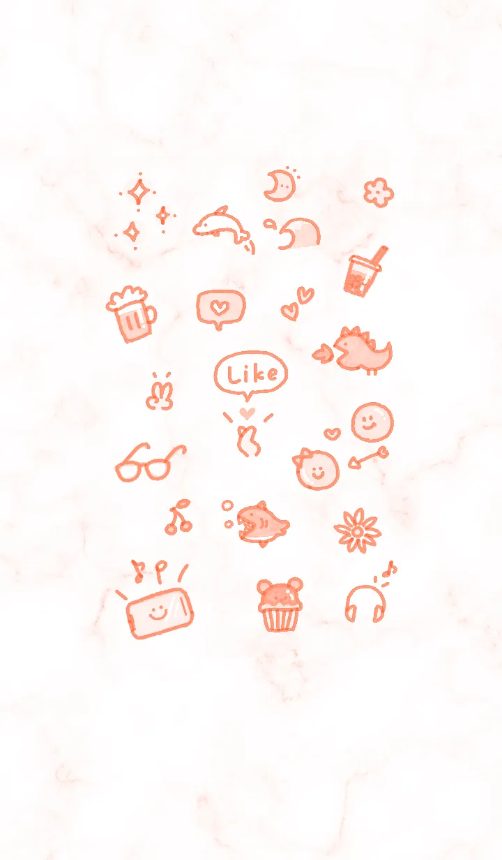 [LINE着せ替え] 楽しいアイコン♬オレンジ11_1の画像1