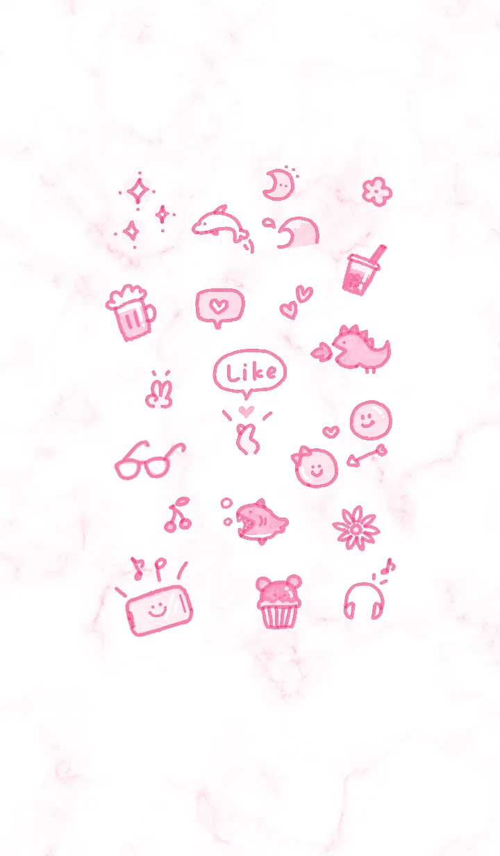 楽しいアイコン♬ピンク10_1の着せ替えメイン画像