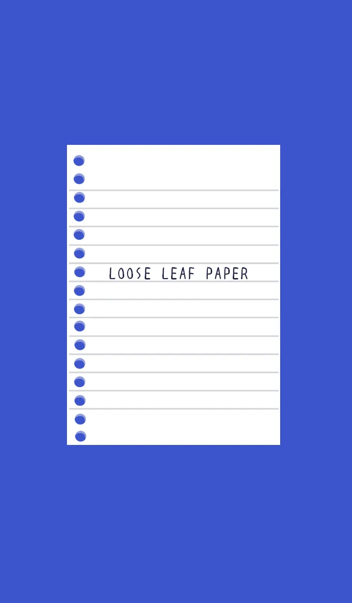 [LINE着せ替え] ルーズリーフの着せかえ/ディープブルーの画像1