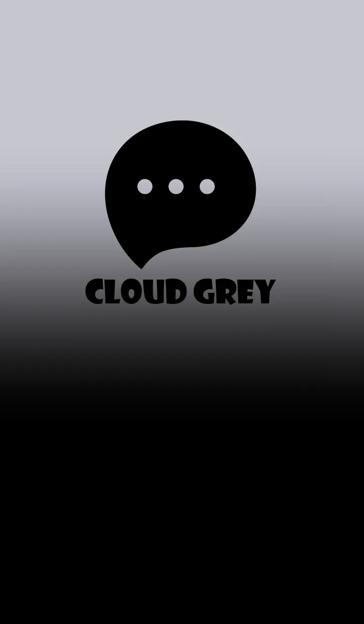 [LINE着せ替え] Black & Cloud Gray Theme V2 (JP)の画像1