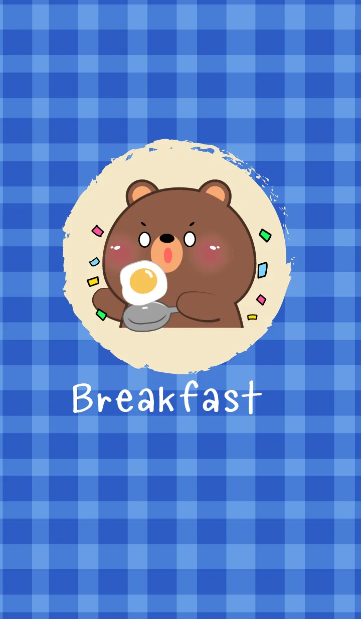 [LINE着せ替え] Simple Breakfast Bear Theme (JP)の画像1