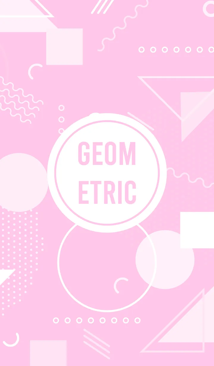 [LINE着せ替え] Geometric Pastel Pink 2の画像1