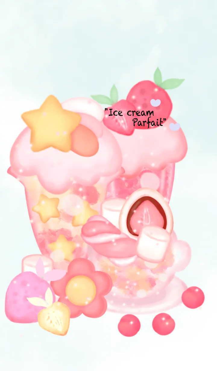 [LINE着せ替え] Little sweet ice cream parfait 5の画像1