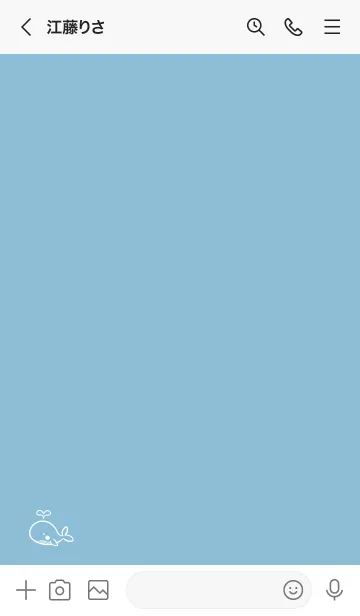 [LINE着せ替え] シンプルくじら -ブルー-の画像3