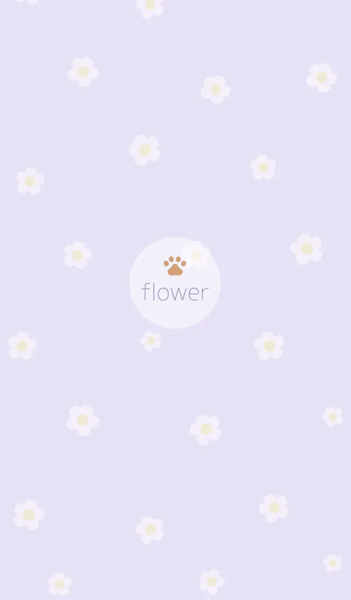 お花<肉球>パープル.の着せ替えメイン画像