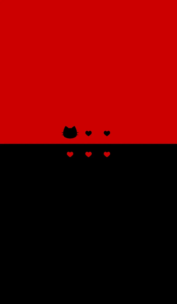 [LINE着せ替え] ねことハート(dark colors:01)の画像1