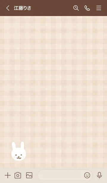 [LINE着せ替え] うさぎ チェック柄3の画像3