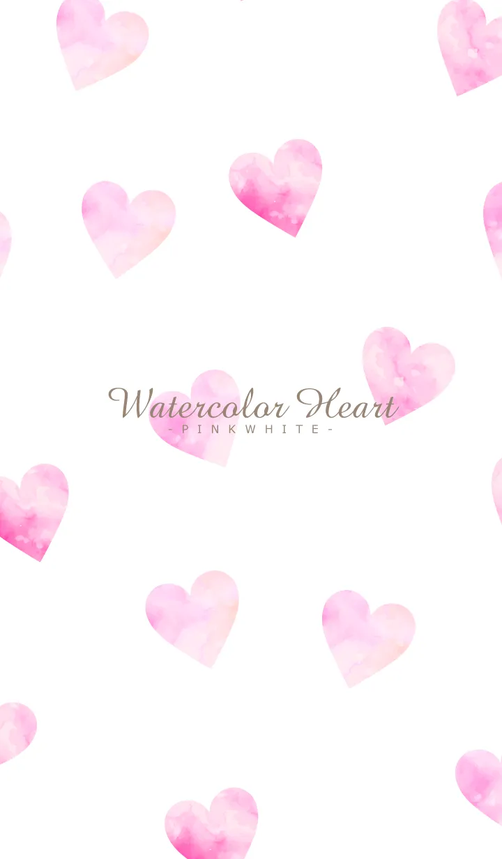 [LINE着せ替え] WatercolorHeart -PINKWHITE- 18の画像1