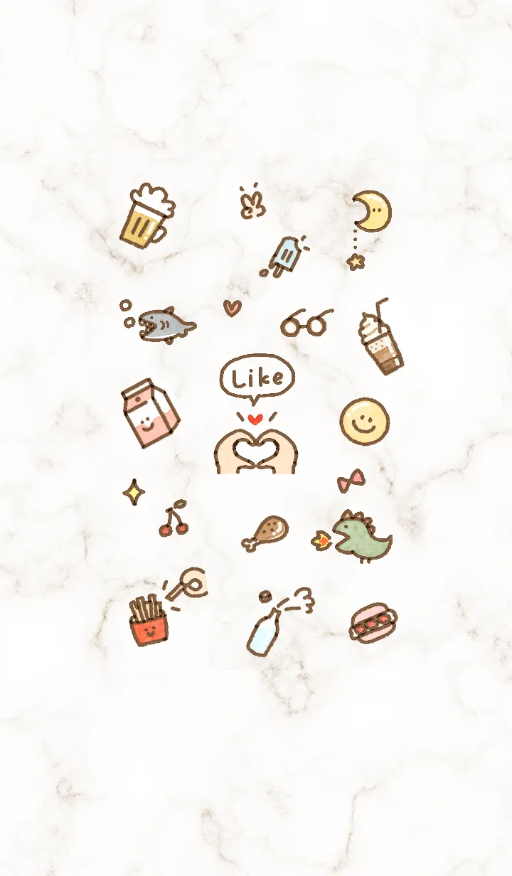 [LINE着せ替え] シンプルなアイコン15♥ブラウン03_1の画像1