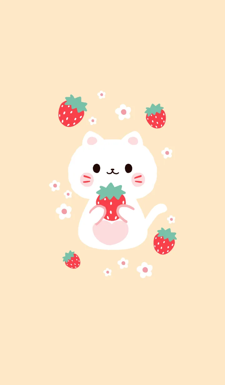 MEEMEE Cat with strawbrry 10の着せ替えメイン画像