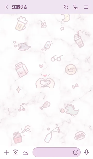 [LINE着せ替え] シンプルなアイコン15♥バイオレット04_1の画像3