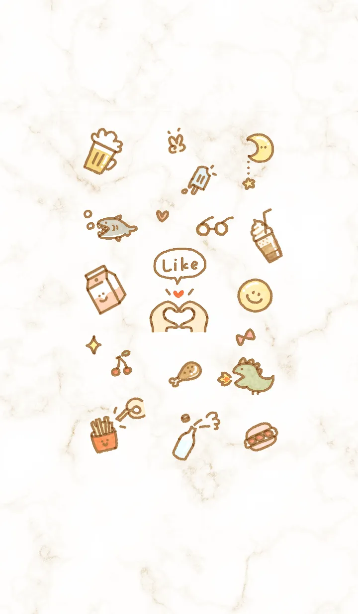 [LINE着せ替え] シンプルなアイコン15♥べージュ05_1の画像1