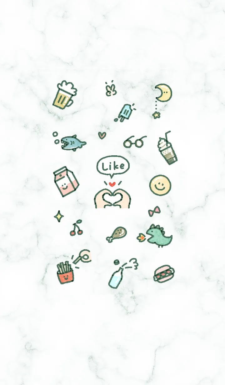 [LINE着せ替え] シンプルなアイコン15♥ブルーグリーン06_1の画像1