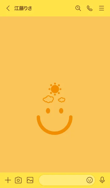 [LINE着せ替え] スマイル＆SUN サフランイエローの画像3