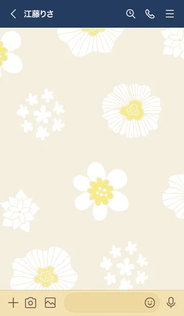[LINE着せ替え] 白いお花と白い小花10の画像3