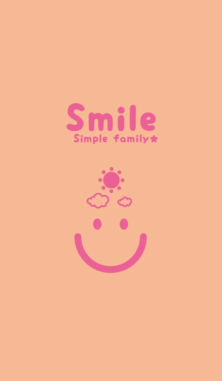 [LINE着せ替え] スマイル＆SUN ライトアプリコットの画像1