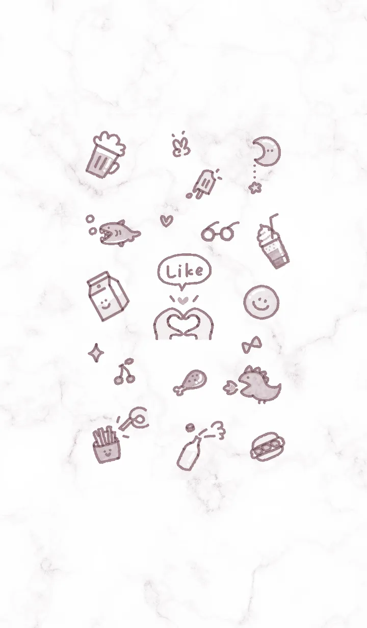 [LINE着せ替え] シンプルなアイコン15♥グレージュ11_1の画像1