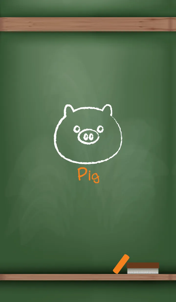 [LINE着せ替え] blackboard Pig 21の画像1