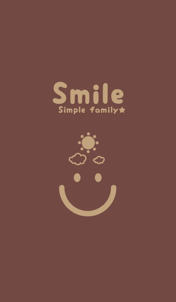 [LINE着せ替え] スマイル＆SUN マホガニーブラウンの画像1