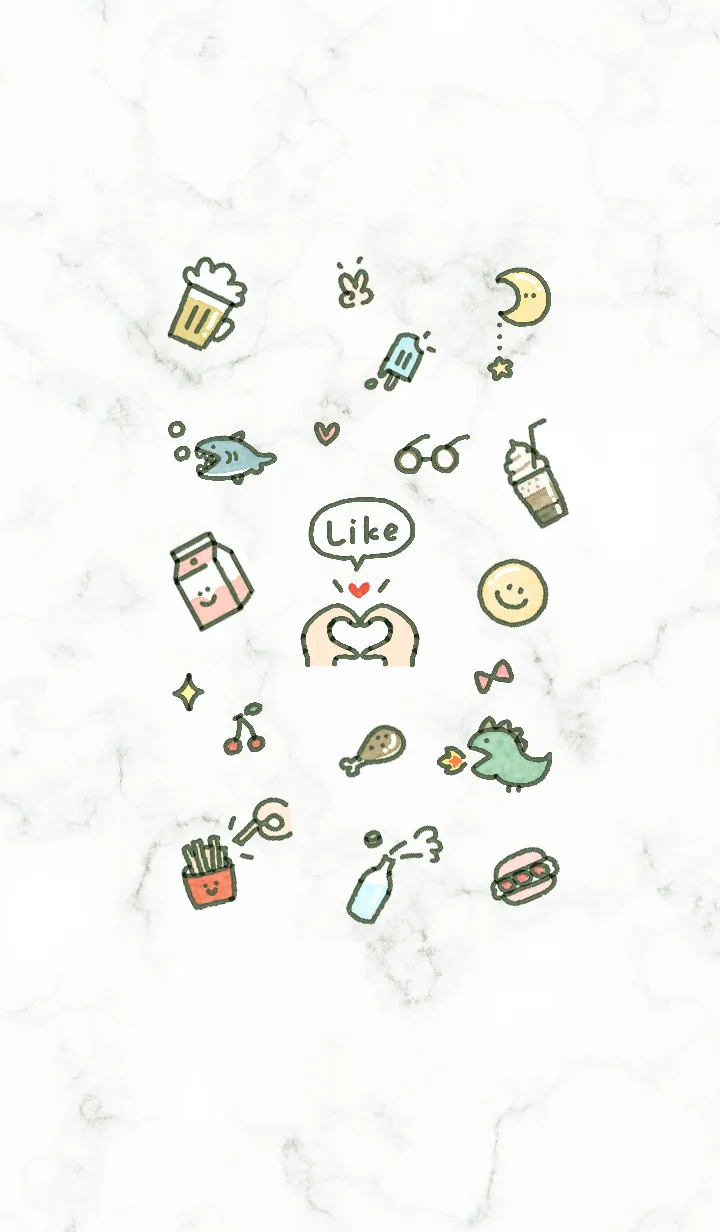 [LINE着せ替え] シンプルなアイコン15♥グリーン07_1の画像1