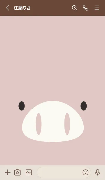 [LINE着せ替え] シンプル（pink pig)V.1280の画像3