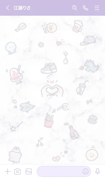 [LINE着せ替え] シンプルなアイコン17♥ウィスタリア09_1の画像3