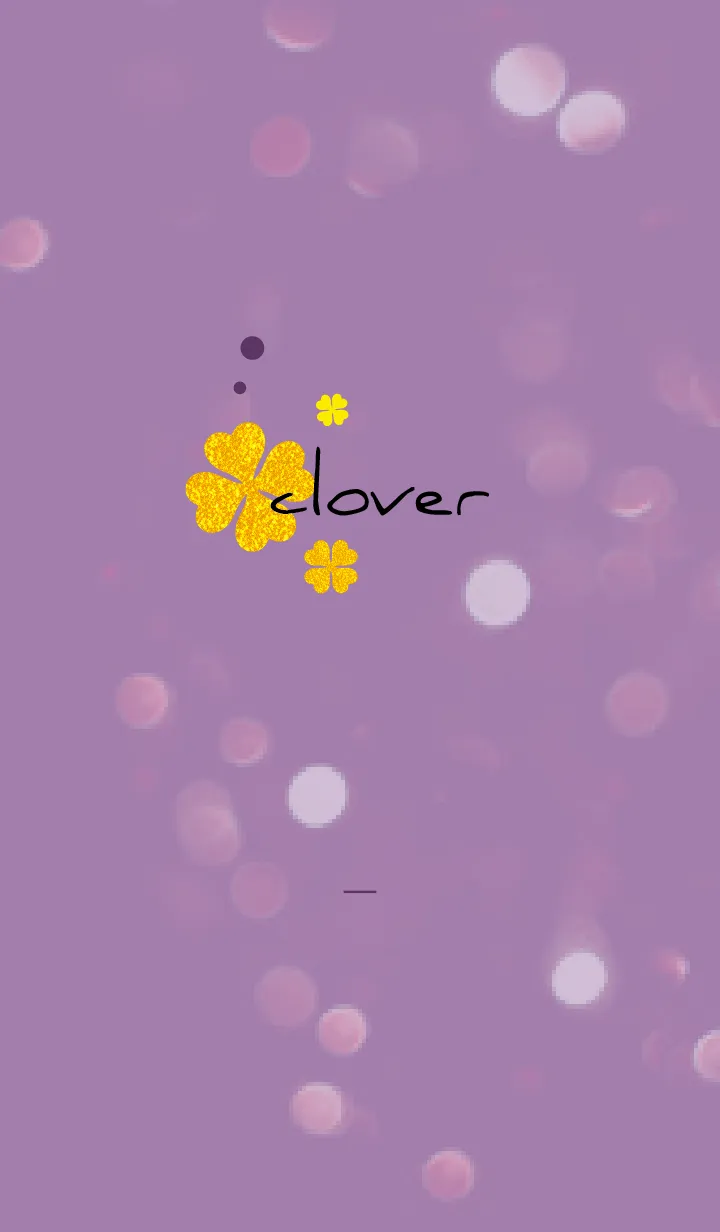 [LINE着せ替え] 紫 : 幸運のゴールドクローバーの画像1