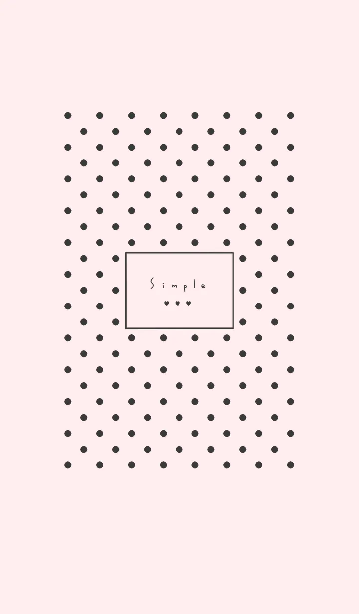 [LINE着せ替え] シンプル水玉。黒とピンクの画像1