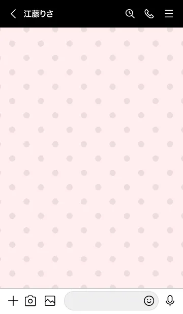 [LINE着せ替え] シンプル水玉。黒とピンクの画像3