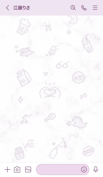 [LINE着せ替え] シンプルなアイコン15♥パープル15_1の画像3