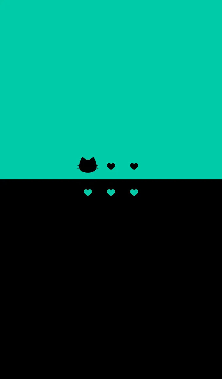 [LINE着せ替え] ねことハート(dark colors:06)の画像1