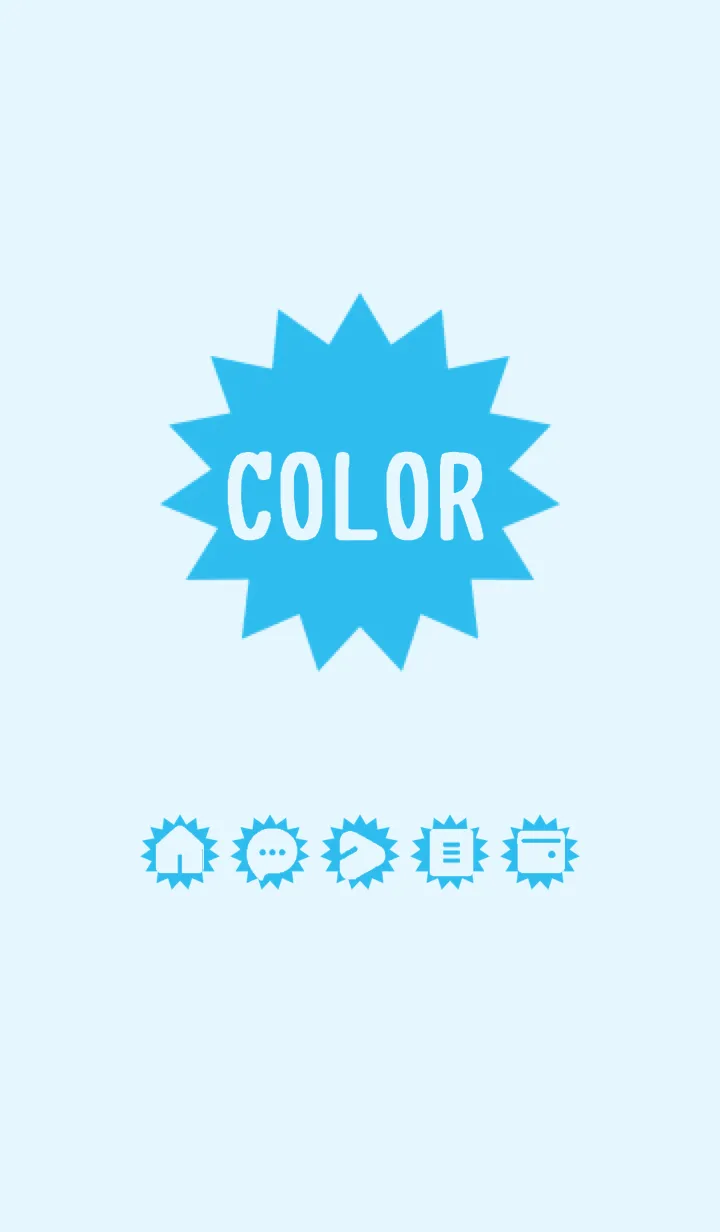 [LINE着せ替え] blue color H04の画像1