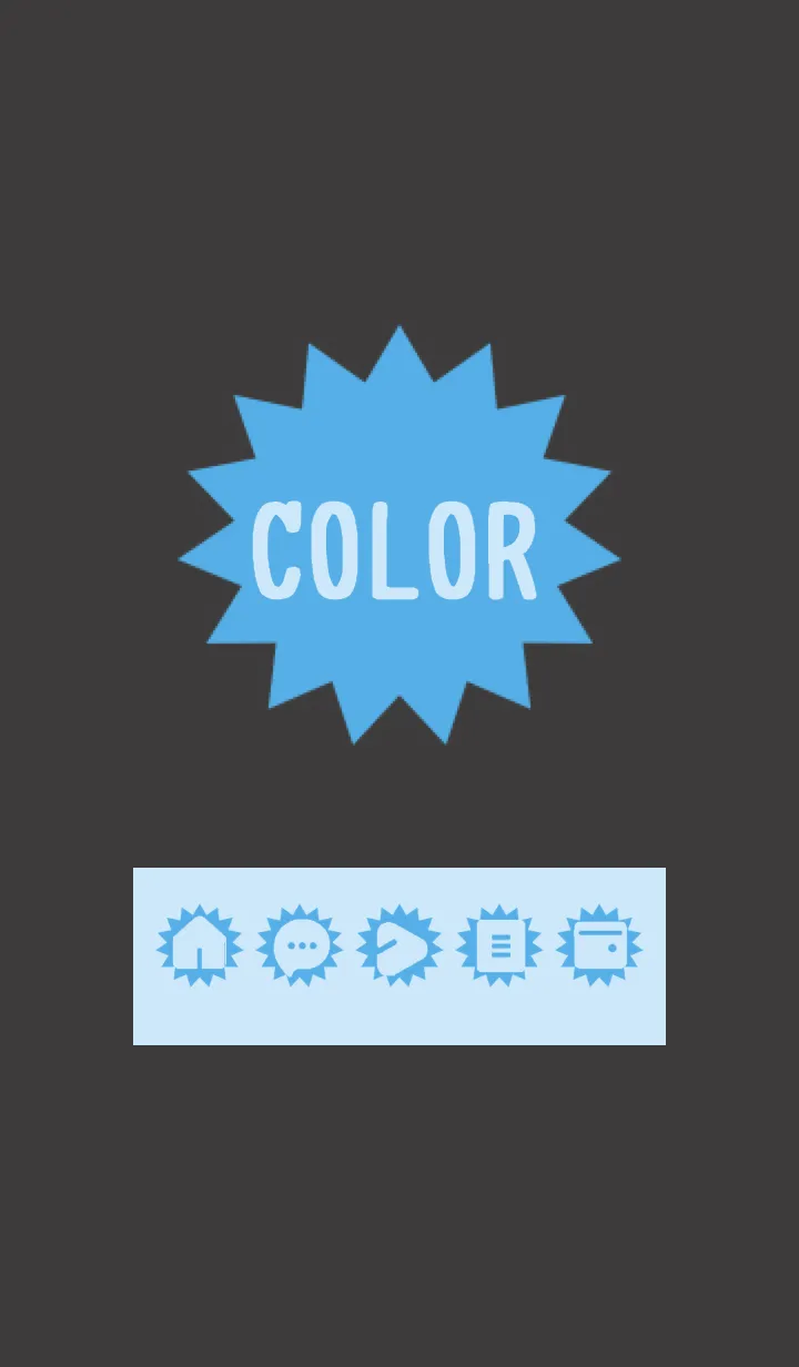 [LINE着せ替え] blue color H05の画像1