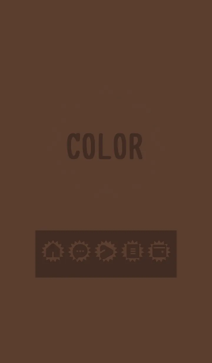 [LINE着せ替え] brown color H01の画像1