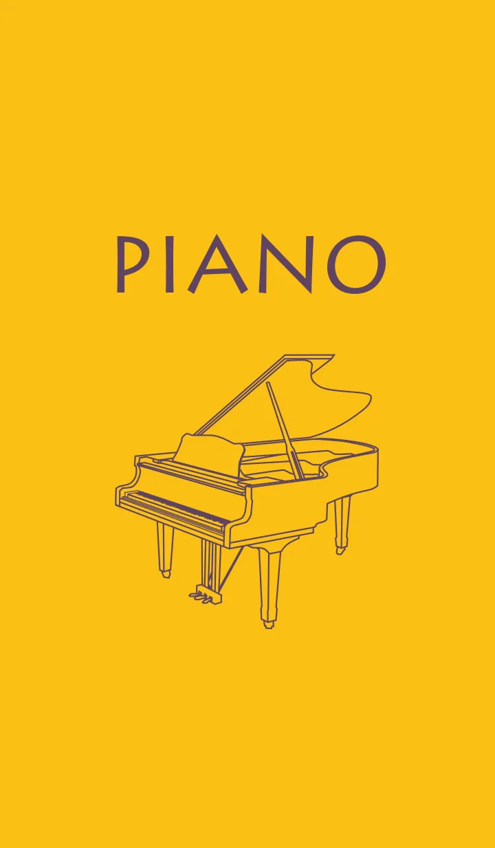[LINE着せ替え] ピアノ 鬱金色の画像1