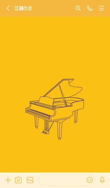 [LINE着せ替え] ピアノ 鬱金色の画像3