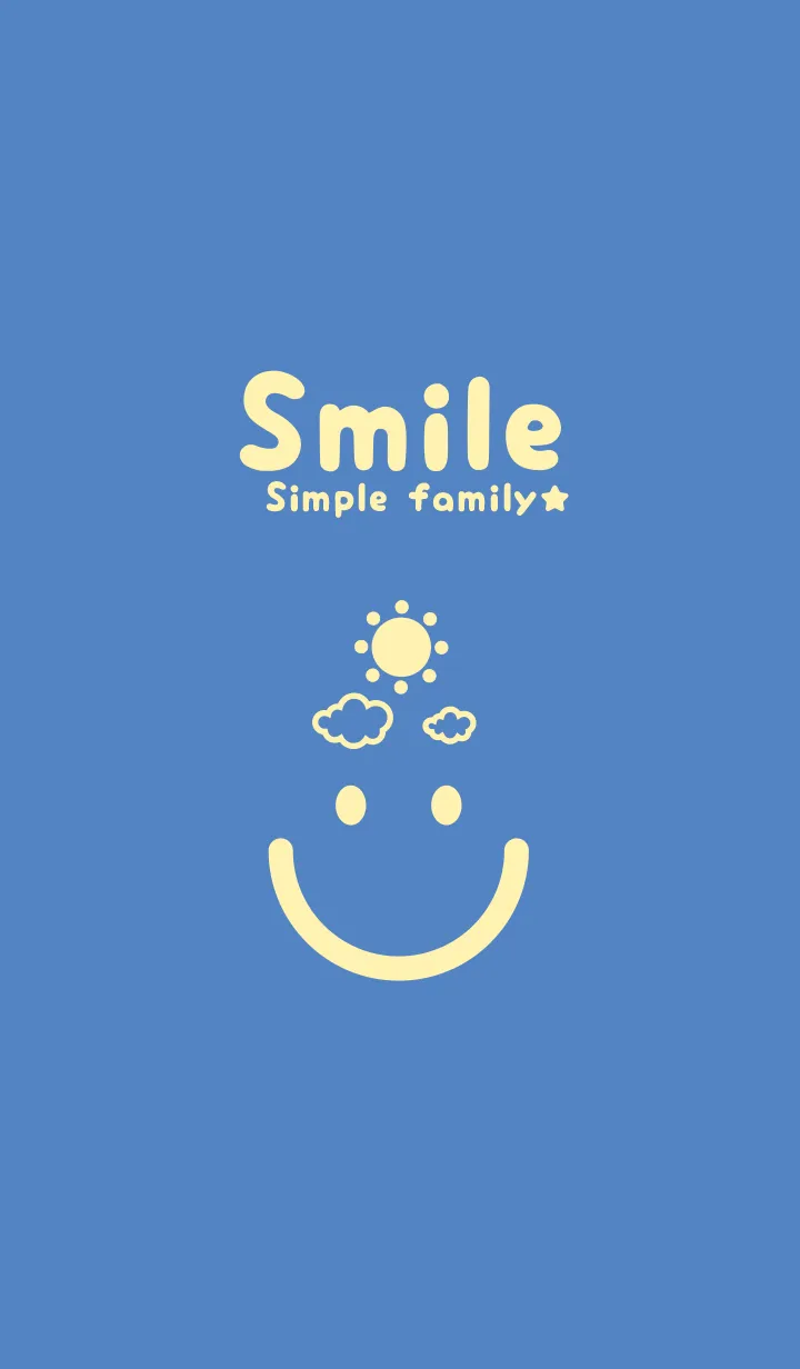 [LINE着せ替え] スマイル＆SUN 薄群青の画像1